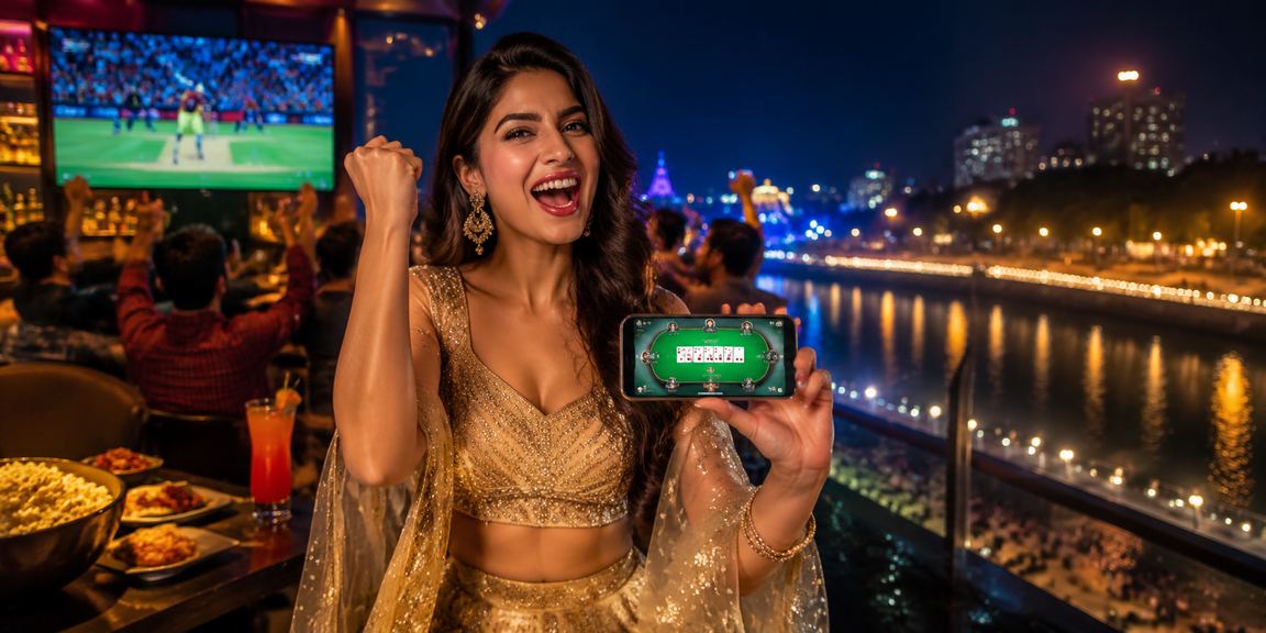 Players enjoying traditional card game Andar Bahar in a casino setting